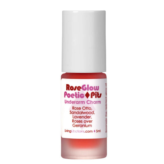 Living Libations - Organic Poetic Pits Roll-On Deodorant | Natural Wildcrafted Vegan Clean Beauty (Rose Glow)