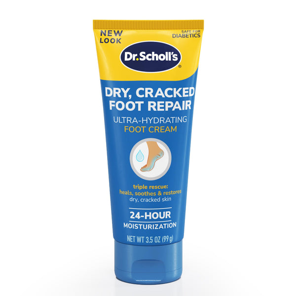 Dr. Scholls Dry Cracked Foot Repair Ultra-Hydrating Foot Cream Moisturizer 3.5 oz Skin Care Foot Lotion with 25% Urea for Dry Cracked Feet Heals and Moisturizes for Healthy Feet