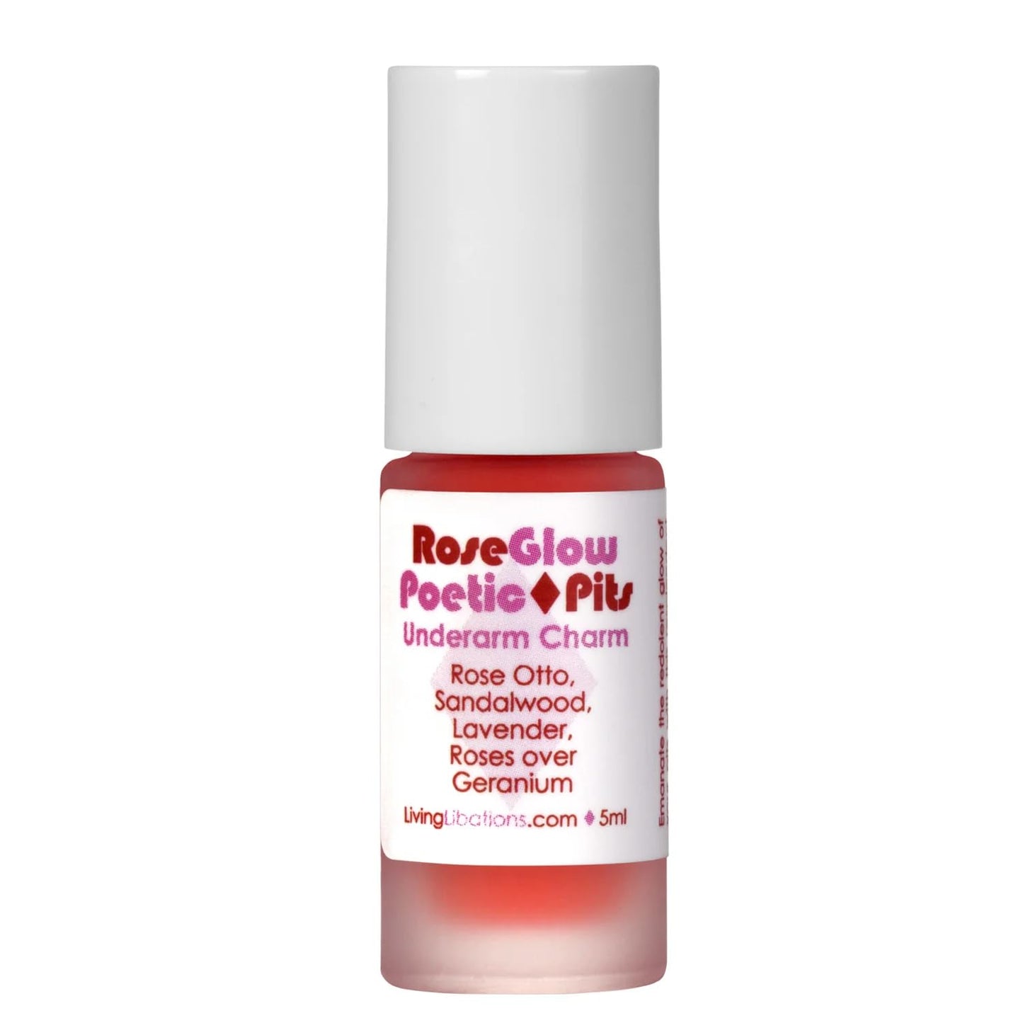 Living Libations - Organic Poetic Pits Roll-On Deodorant | Natural Wildcrafted Vegan Clean Beauty (Rose Glow)